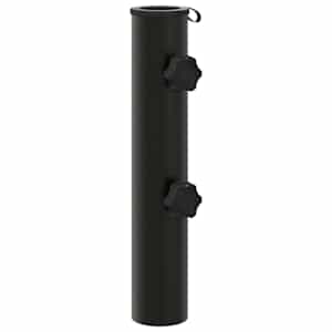 vidaXL P&auml;ikesevarju alus toru 0.6 kg Must Raud for 40-50 mm Pole