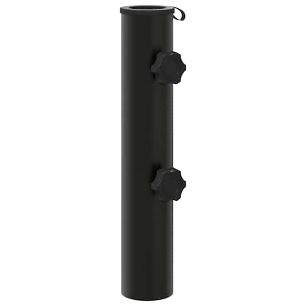 vidaXL P&auml;ikesevarju alus toru 0.6 kg Must Raud for 40-50 mm Pole