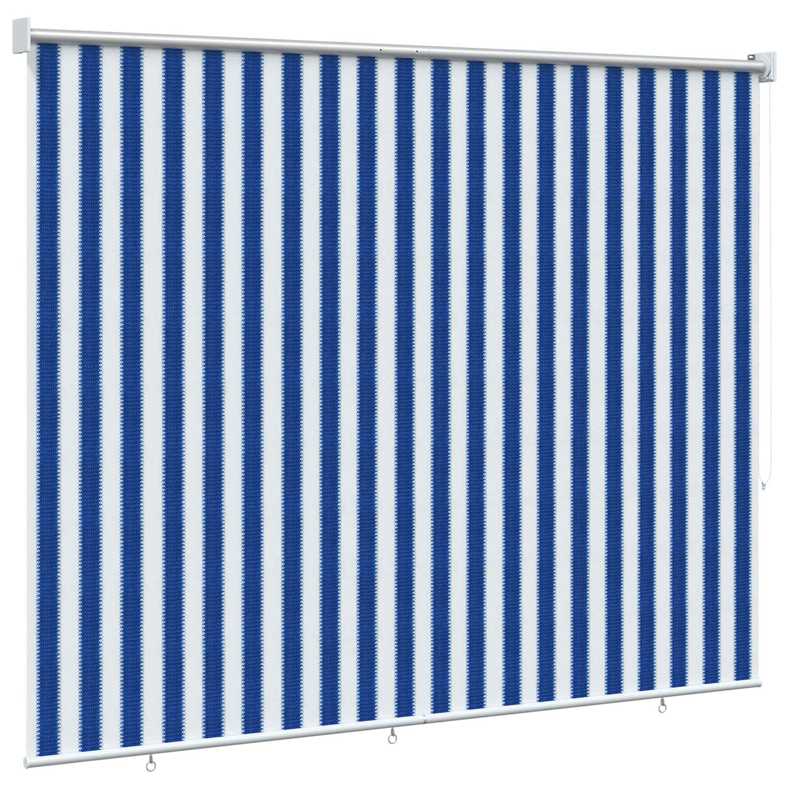 Buitenrolgordijn 90% UV-blok Blauw en Witte Streep 220 x 140 cm image 4