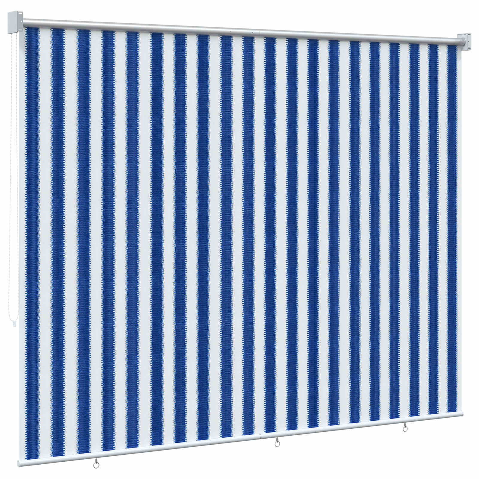 Buitenrolgordijn 90% UV-blok Blauw en Witte Streep 220 x 140 cm image 5
