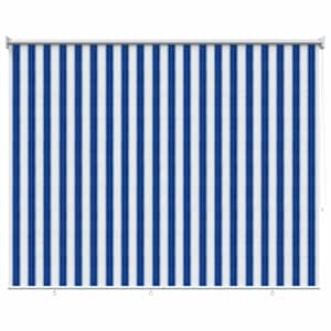 vidaXL V&auml;lisruloo 90% UV blokeering Sinine ja Valge Triip 220 x 140 cm