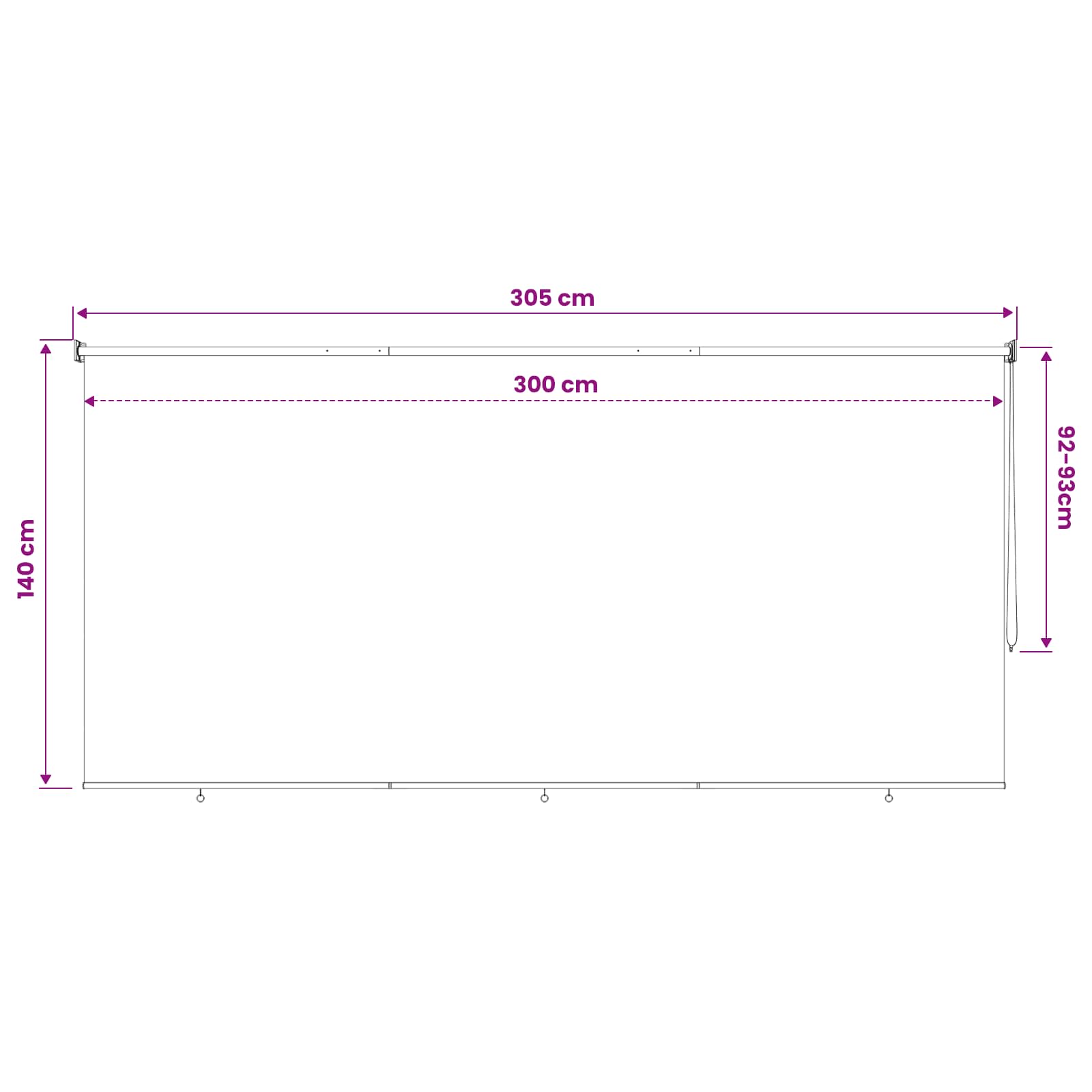 Buitenrolgordijn 90% UV-blok Terracotta 300 x 140 cm HDPE image 13