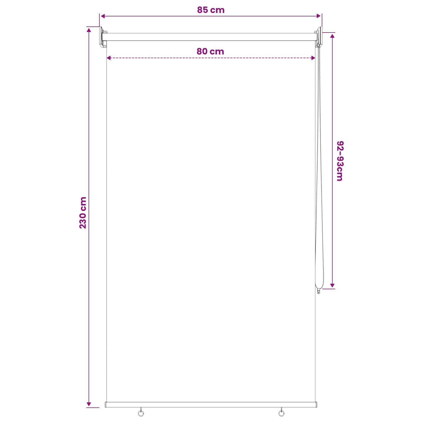Buitenrolgordijn 90% UV-blok Terracotta 80 x 230 cm HDPE image 13