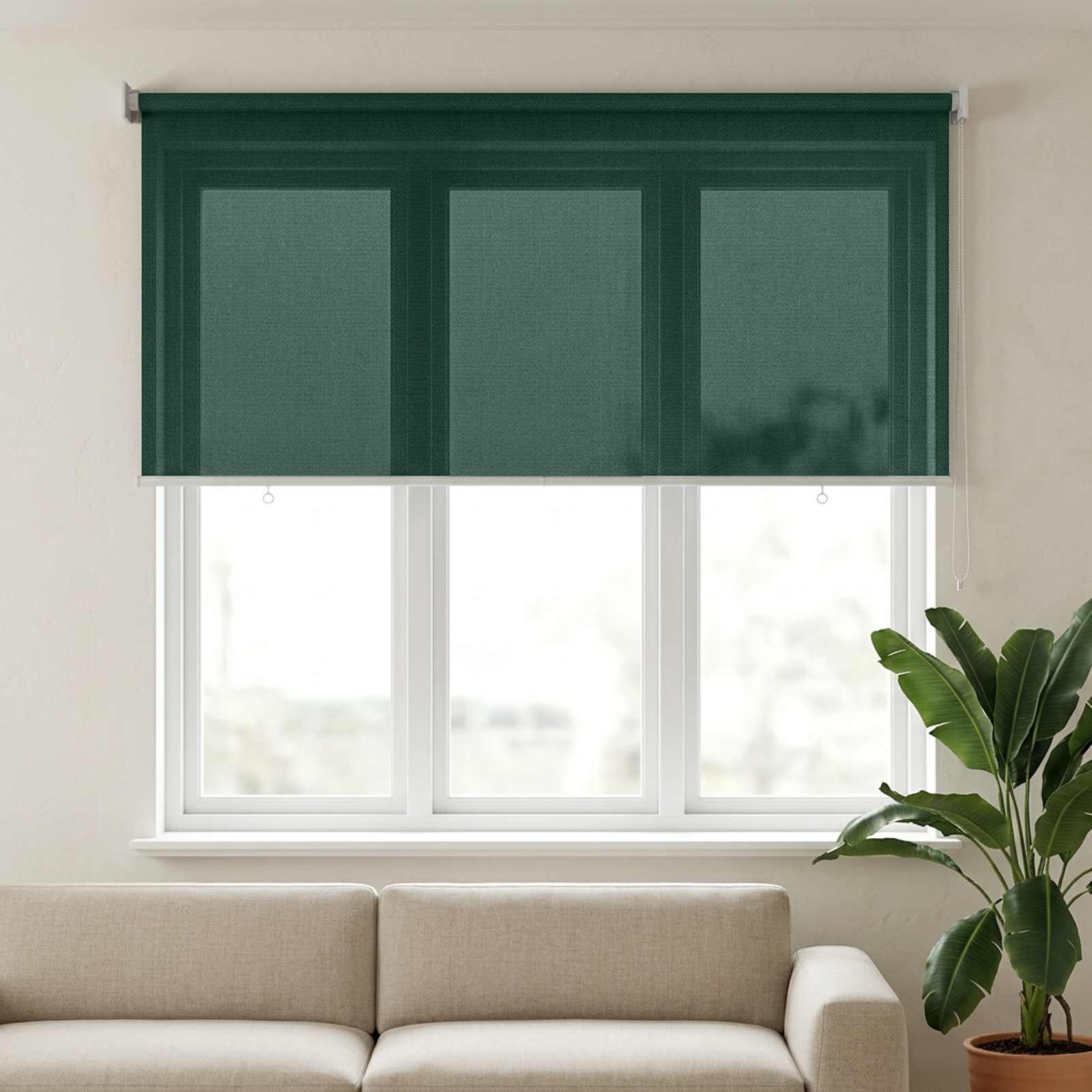 vidaXL Außenrollo 90% UV-Block Dunkelgrün 140 x 140 cm HDPE