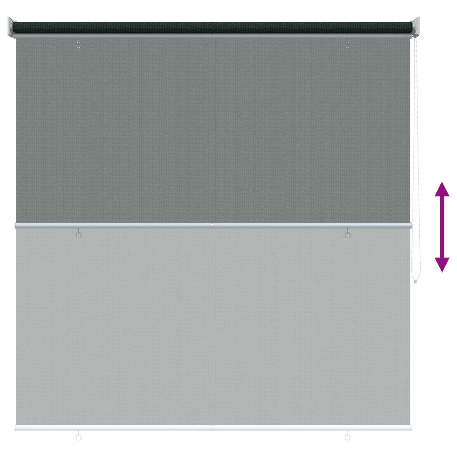 Buitenrolgordijn 90% UV-blok Donkergroen 160 x 140 cm HDPE image 9
