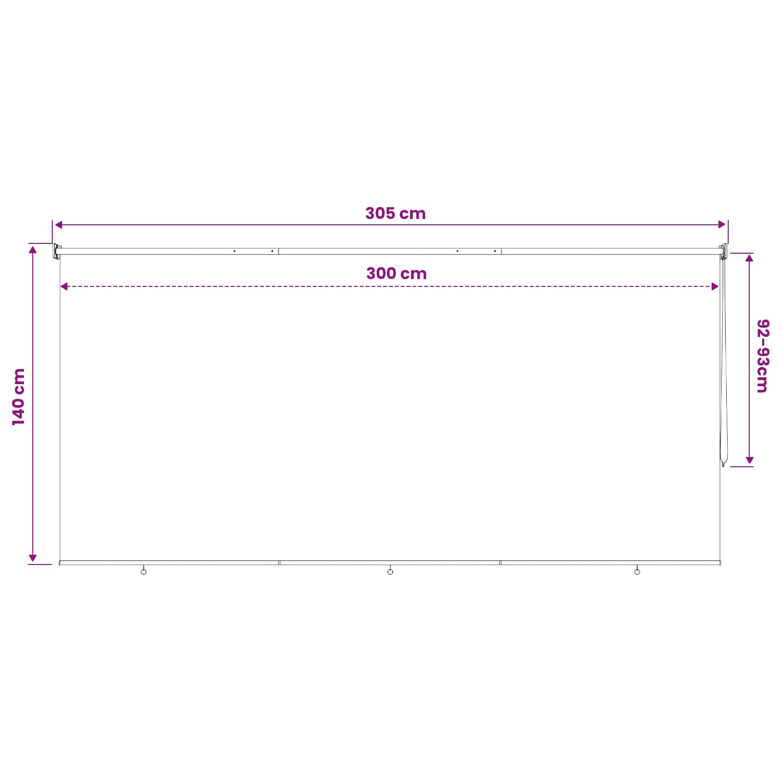 Buitenrolgordijn 90% UV-blok Donkergroen 300 x 140 cm HDPE image 13
