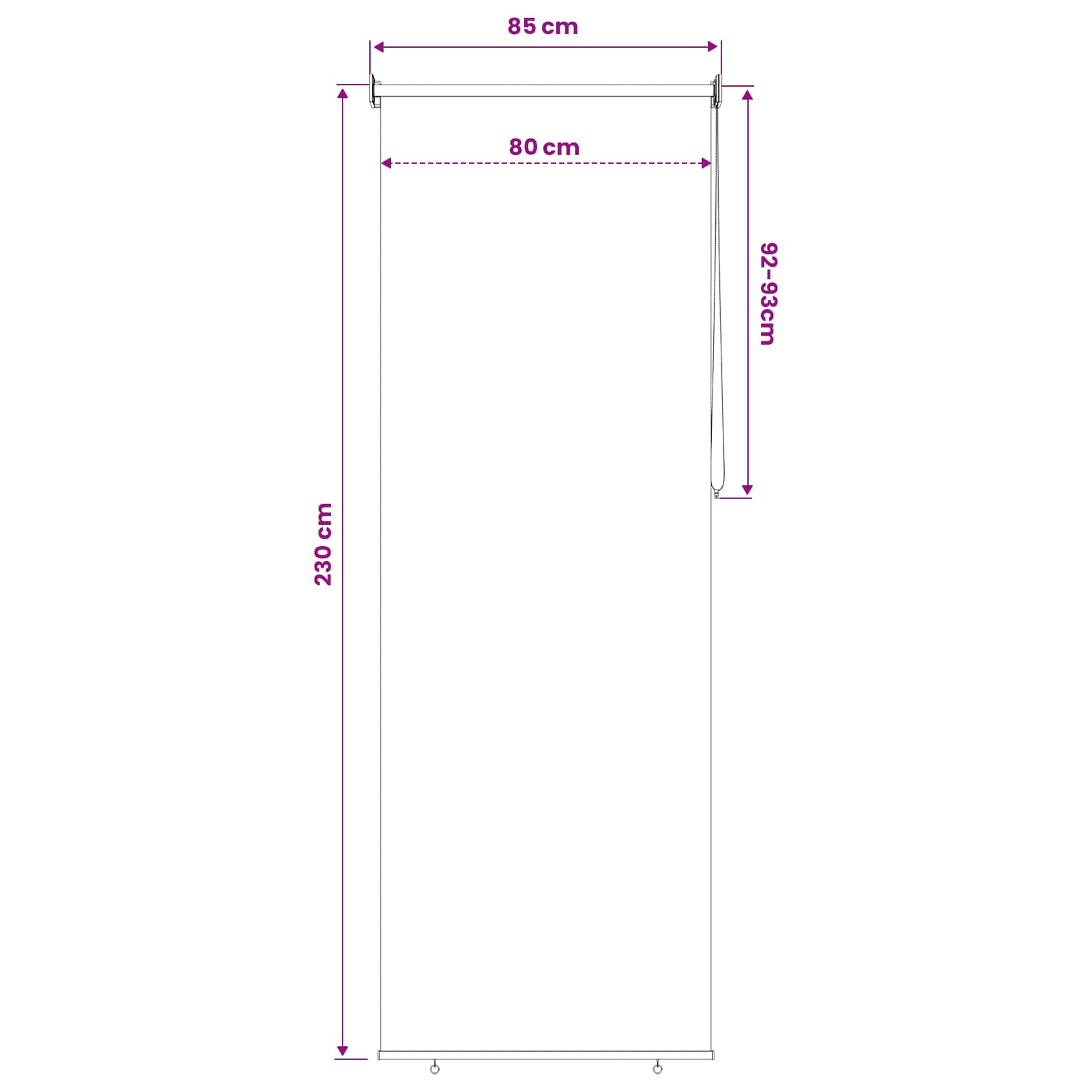 Buitenrolgordijn 90% UV-blok Donkergroen 80 x 230 cm HDPE image 13