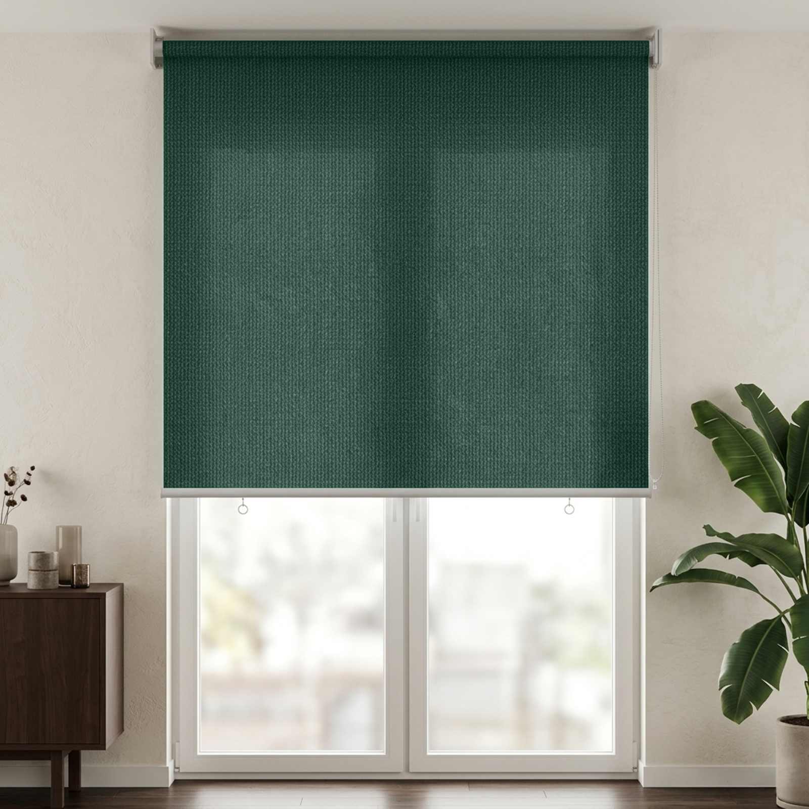 vidaXL Buitenrolgordijn 90% UV-blok Donkergroen 160 x 230 cm HDPE groen