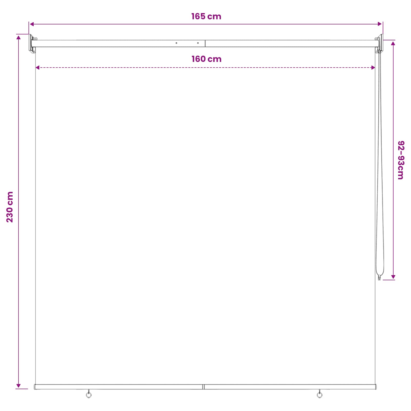 Buitenrolgordijn 90% UV-blok Donkergroen 160 x 230 cm HDPE image 13
