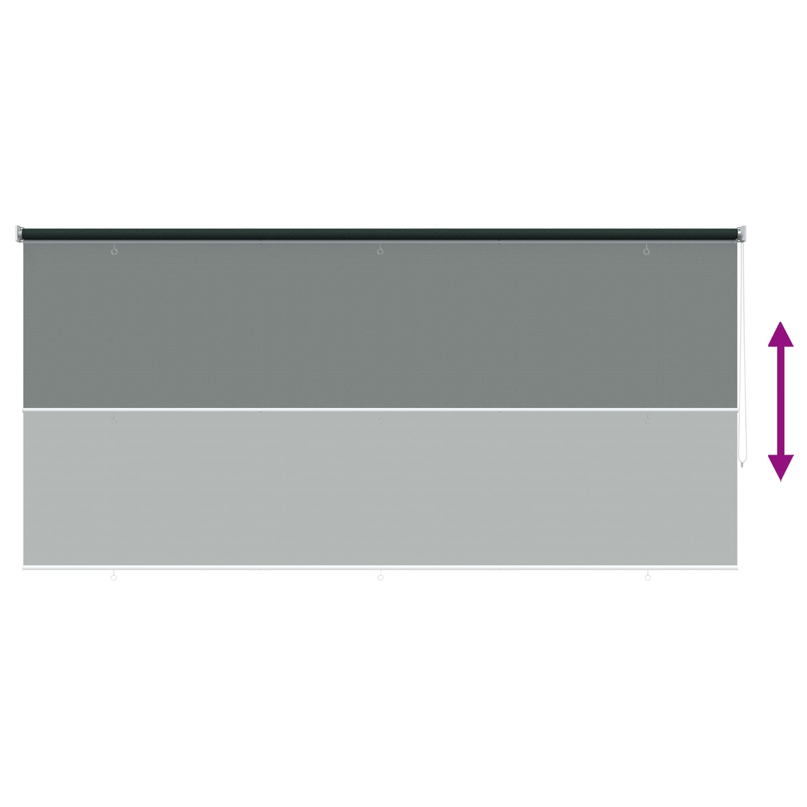 Buitenrolgordijn 90% UV-blok Donkergroen 400 x 230 cm HDPE image 9