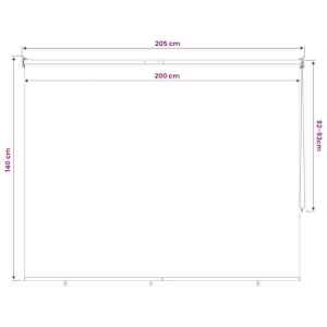 Venkovní roletová žaluzie 90 % blokování UV Černá 200 x 140 cm - obrázek 13