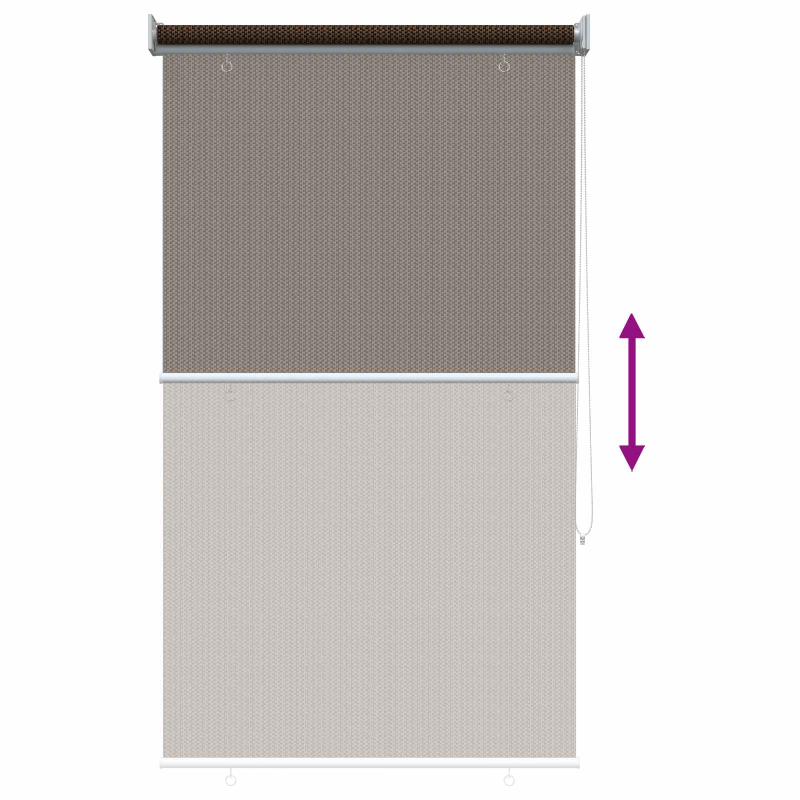 Buitenrolgordijn 90% UV-blok Bruin 80 x 230 cm HDPE image 9