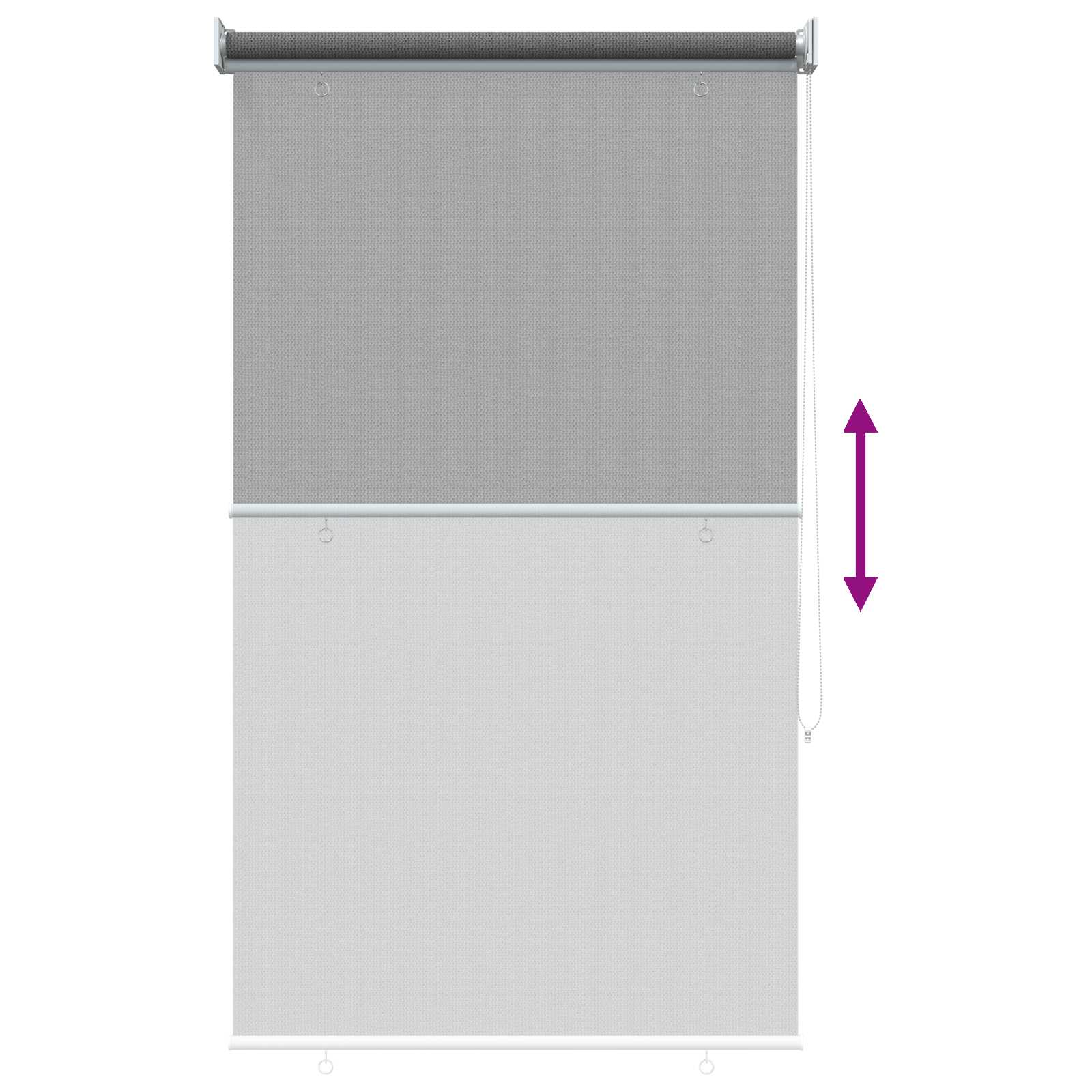 Buitenrolgordijn 90% UV-blok Lichtgrijs 60 x 140 cm HDPE image 9