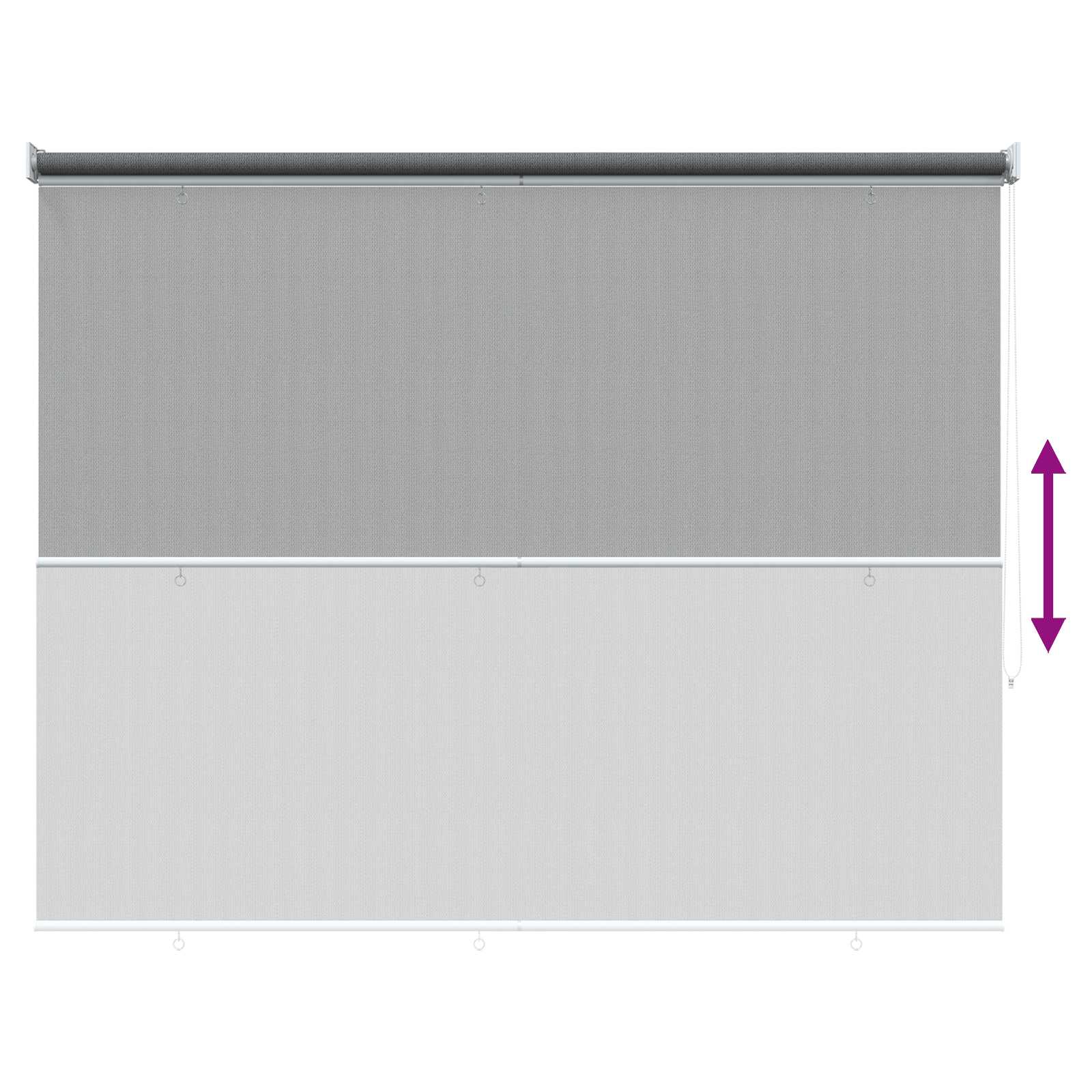 Buitenrolgordijn 90% UV-blok Lichtgrijs 200 x 140 cm HDPE image 9