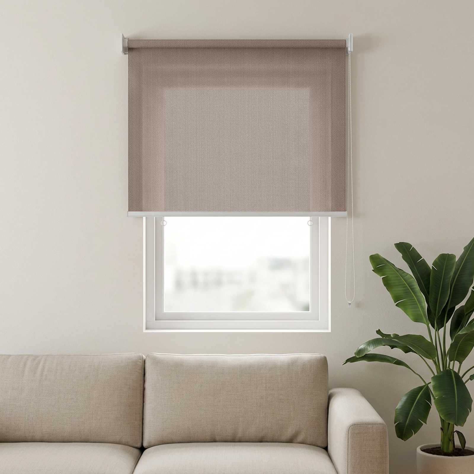 vidaXL Außenrollo 90% UV-Block Taupe 80 x 140 cm HDPE