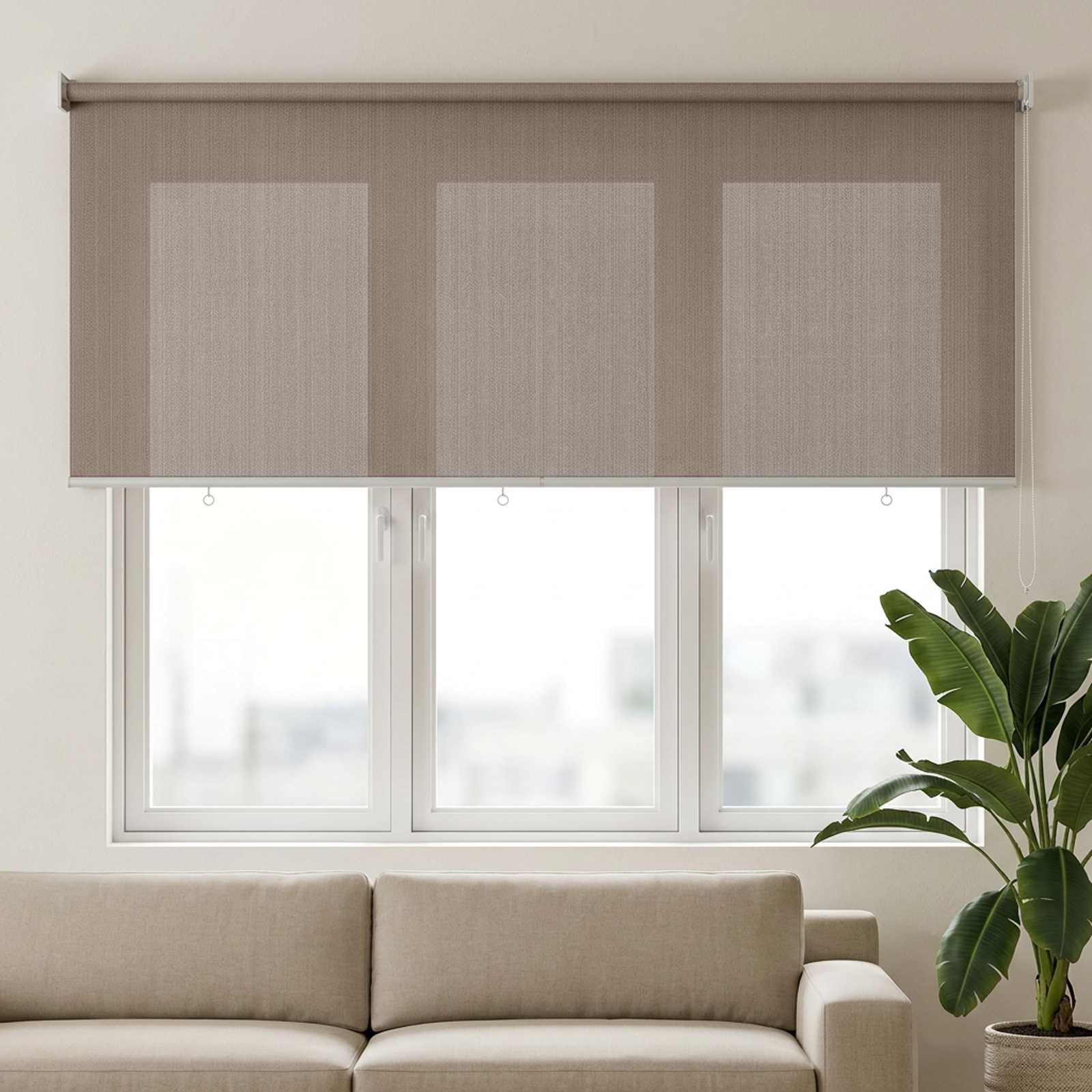 vidaXL Außenrollo 90% UV-Block Taupe 140 x 140 cm HDPE