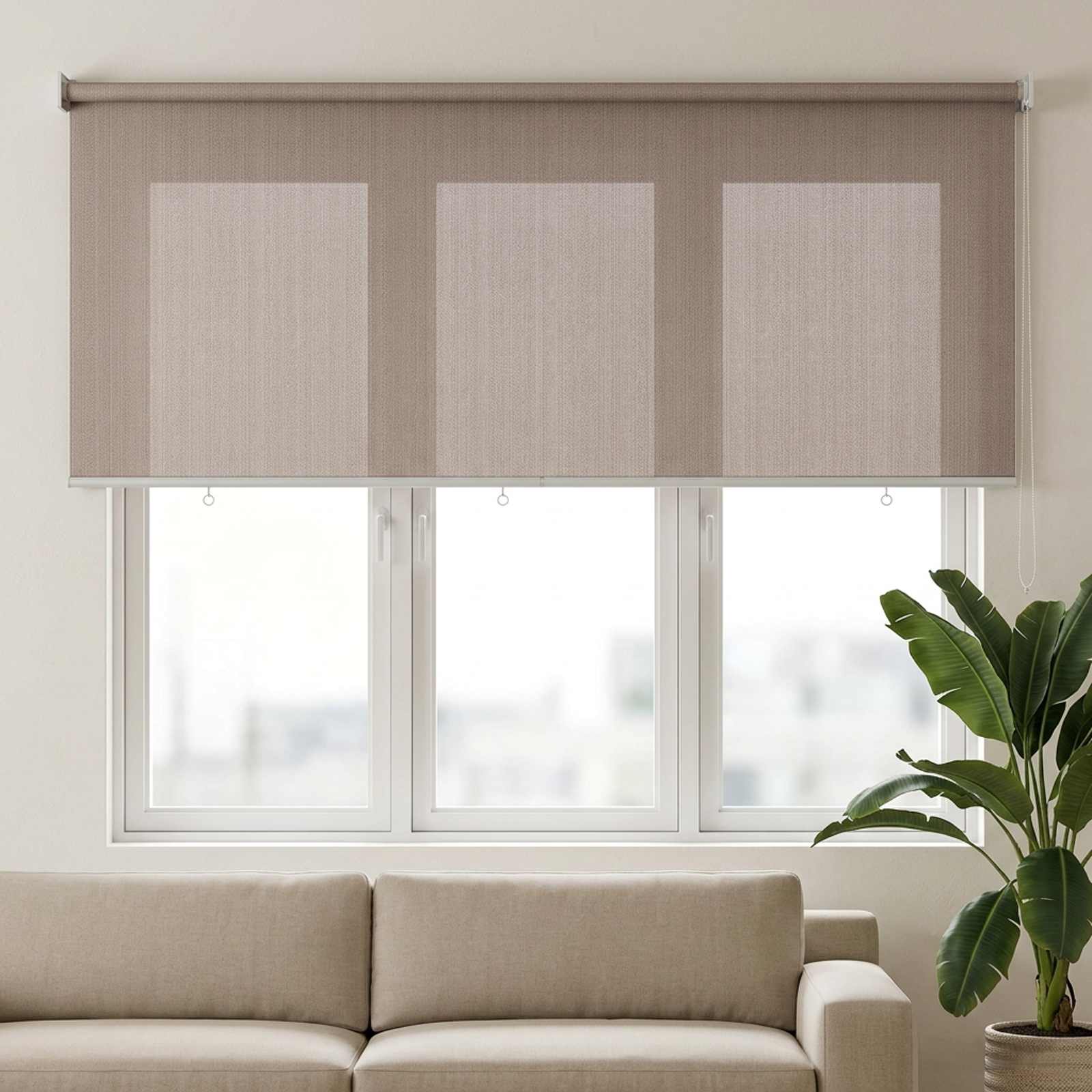 vidaXL Buitenrolgordijn 90% UV-blok Taupe 200 x 140 cm HDPE, foto 2