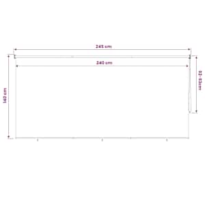 Venkovní roletová žaluzie 90 % blokování UV Taupe 240 x 140 cm - obrázek 13