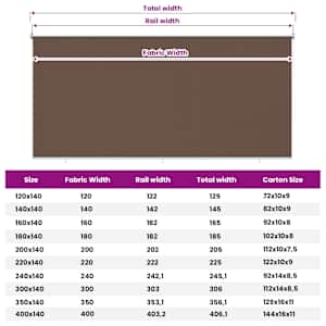 Venkovní roletová žaluzie 90 % blokování UV Taupe 350 x 140 cm - obrázek 14