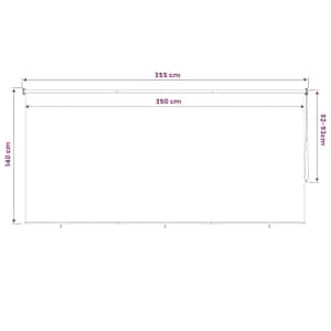 Venkovní roletová žaluzie 90 % blokování UV Taupe 350 x 140 cm - obrázek 13