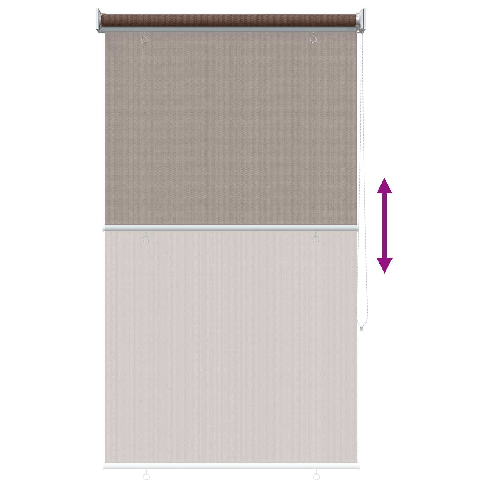 Buitenrolgordijn 90% UV-blok Taupe 100 x 230 cm HDPE image 9