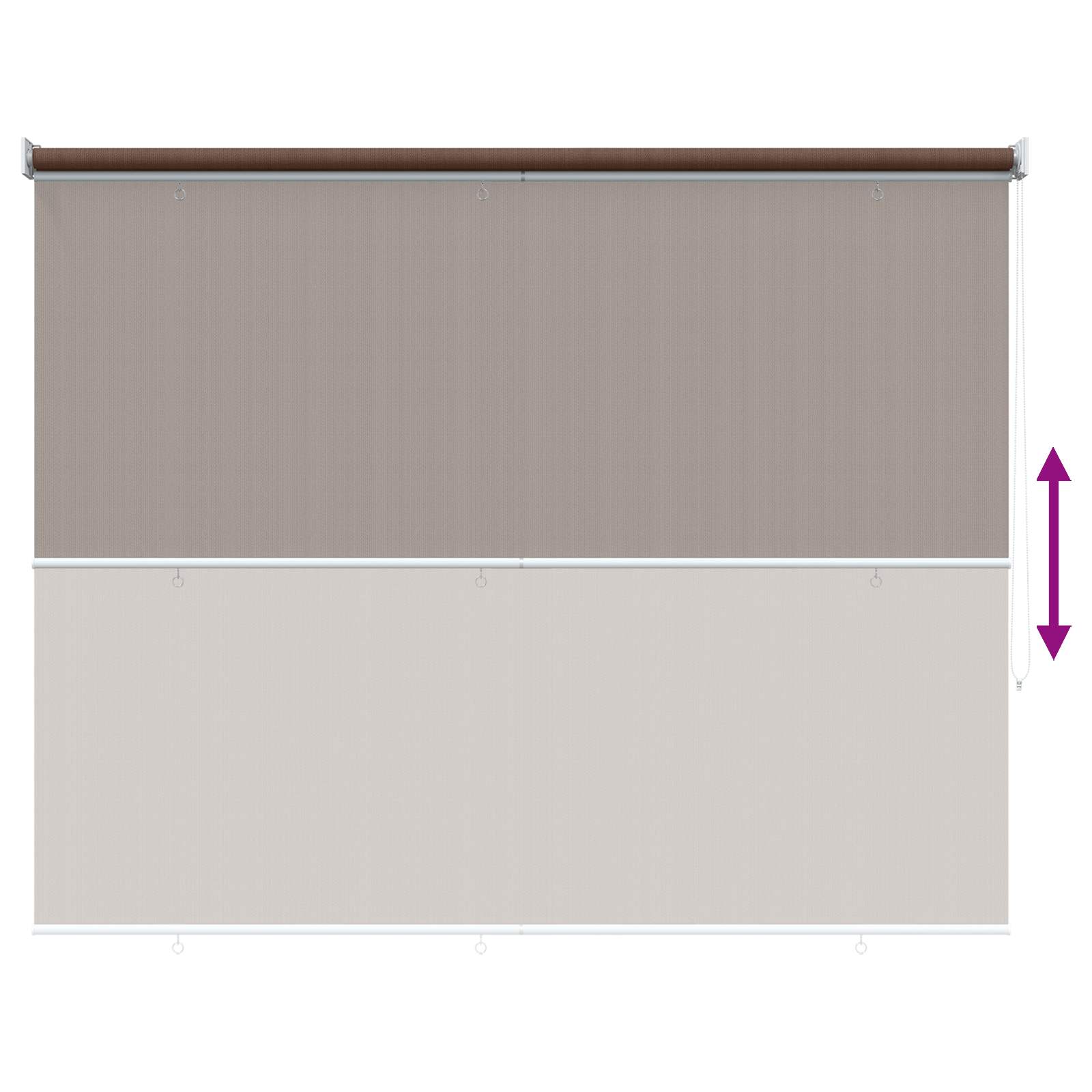 Buitenrolgordijn 90% UV-blok Taupe 160 x 230 cm HDPE image 9