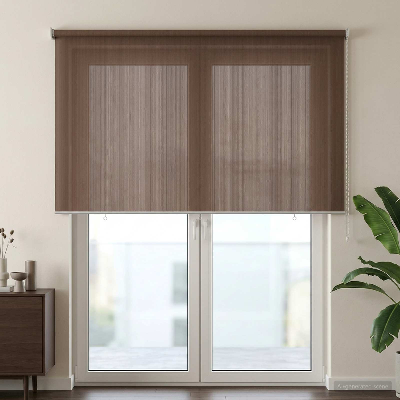 Buitenrolgordijn 90% UV-blok Taupe 240 x 230 cm HDPE image 3
