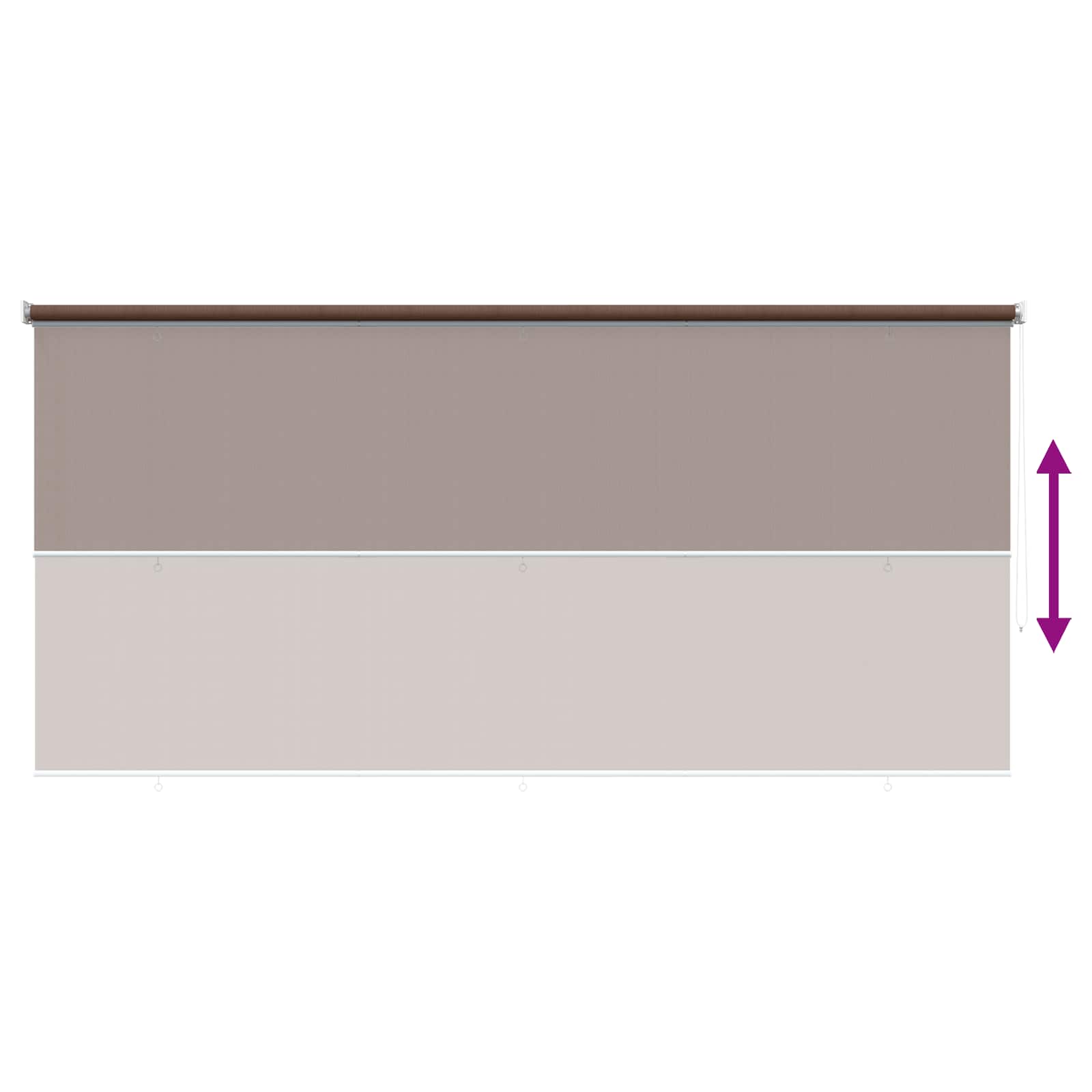Buitenrolgordijn 90% UV-blok Taupe 240 x 230 cm HDPE image 9