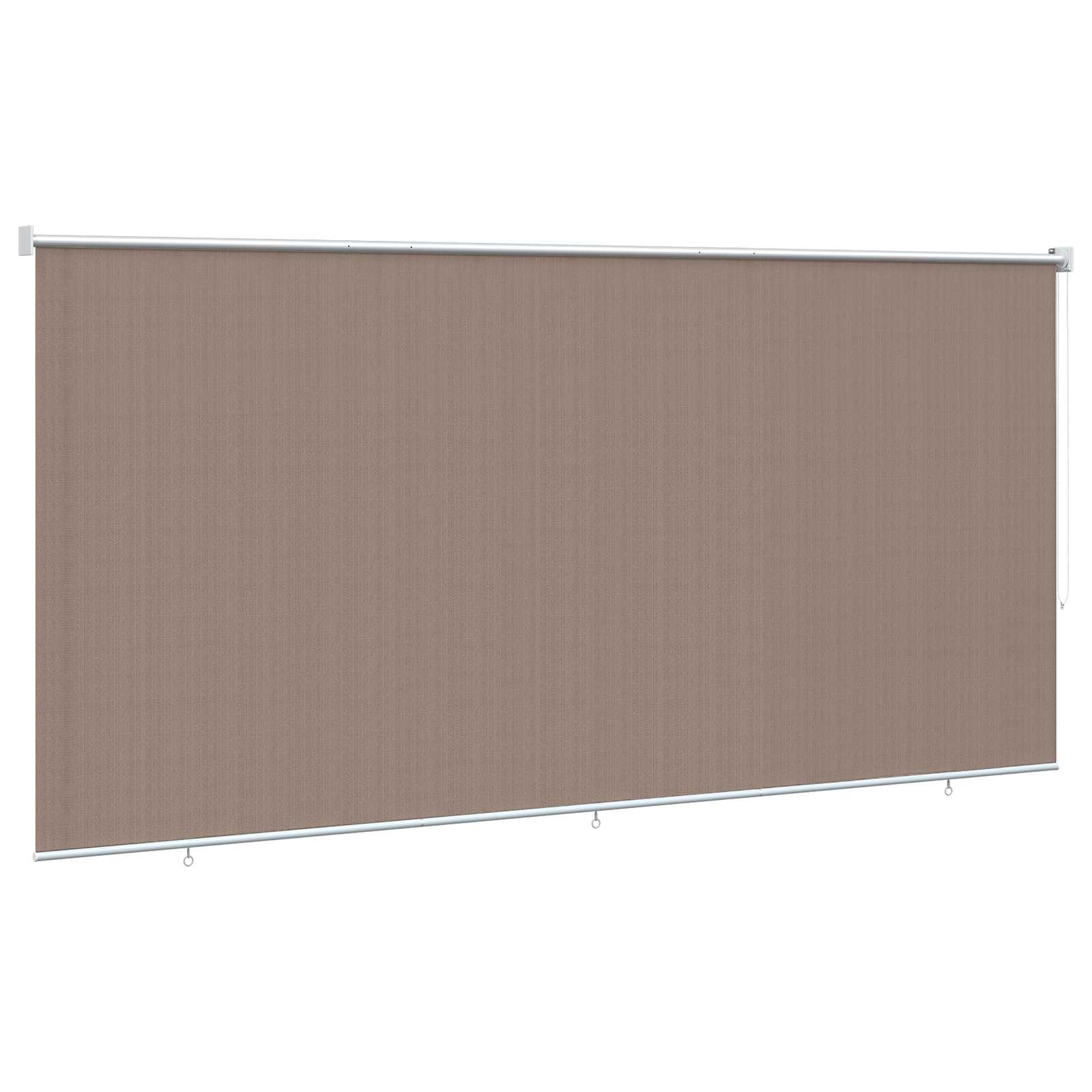 vidaXL Buitenrolgordijn 90% UV-blok Taupe 300 x 230 cm HDPE, foto 4