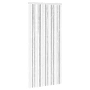 vidaXL S&auml;&auml;sev&otilde;rk Chenille Helehall ja valge 90 x 200 cm 100% PP
