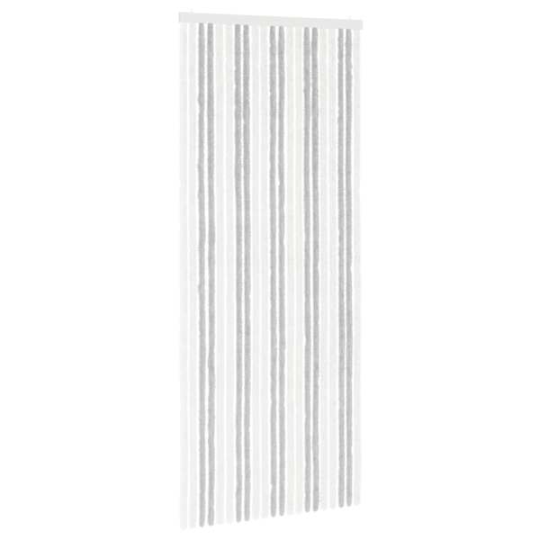 vidaXL S&auml;&auml;sev&otilde;rk Chenille Helehall ja valge 90 x 220 cm 100% PP