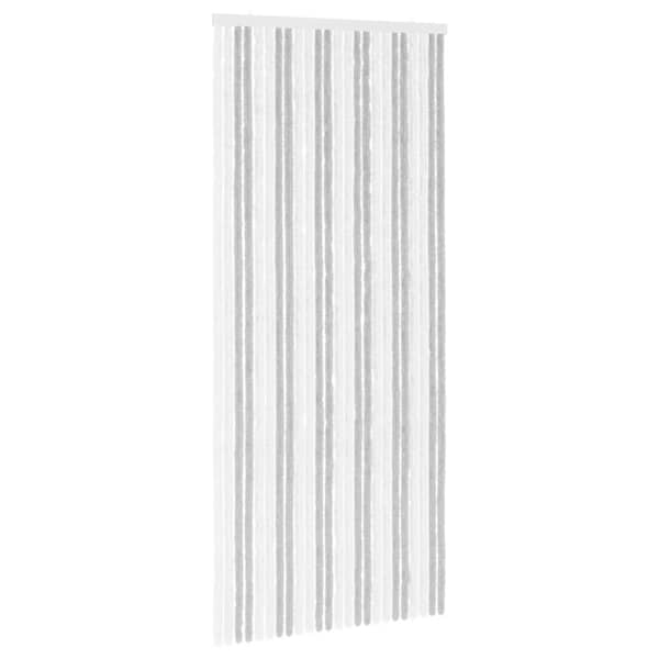 vidaXL S&auml;&auml;sev&otilde;rk Chenille Helehall ja valge 100 x 230 cm 100% PP