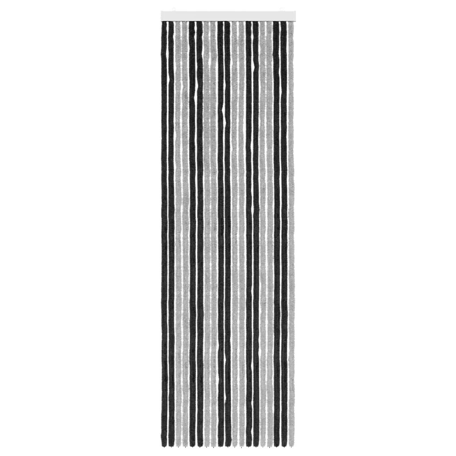 Κουρτίνα εντόμων Chenille Γκρι και Μαύρο 56 x 185 cm 100% PP - Image 3