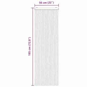 Záclona proti hmyzu Chenille Šedá a černá 56 x 185 cm 100% PP - obrázek 6