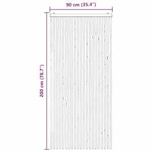 Záclona proti hmyzu Chenille Šedá a černá 90 x 200 cm 100% PP - obrázek 6