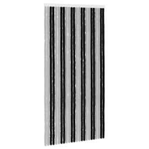 Záclona proti hmyzu Chenille Šedá a černá 100 x 200 cm 100% PP - obrázek 2