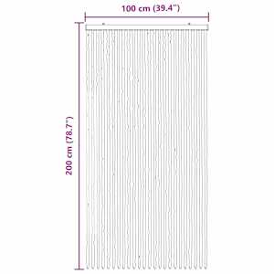 Záclona proti hmyzu Chenille Šedá a černá 100 x 200 cm 100% PP - obrázek 6