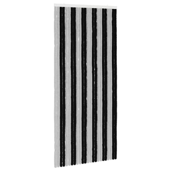 vidaXL S&auml;&auml;sev&otilde;rk Chenille Hall ja must 100 x 220 cm 100% PP