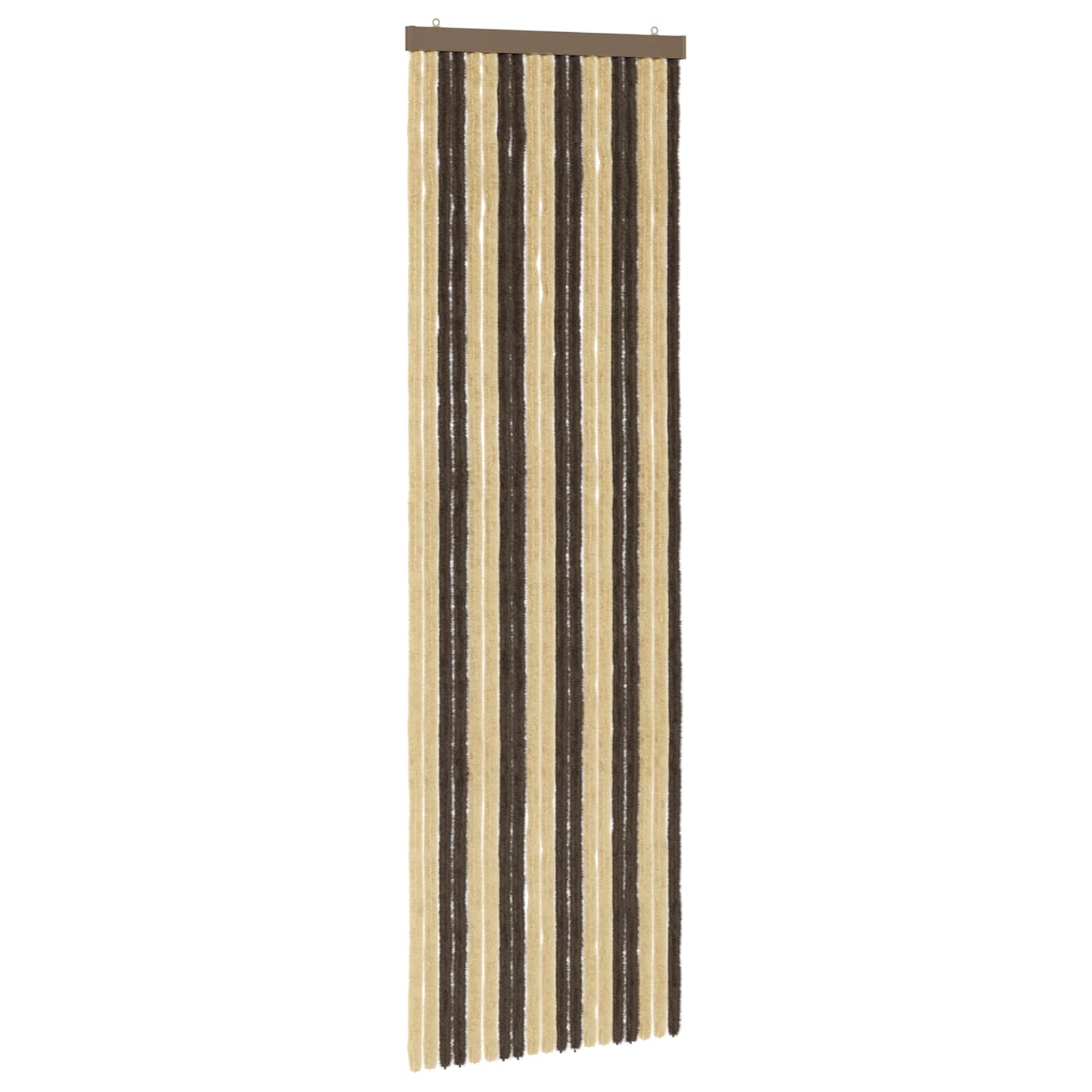 Insecten Gordijn Chenille Donkerbruin, Beige 56 x 185 cm image 2