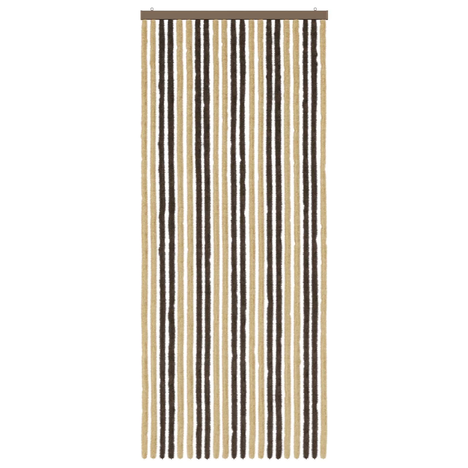 Insecten Gordijn Chenille Donkerbruin, Beige 90 x 220 cm image 3