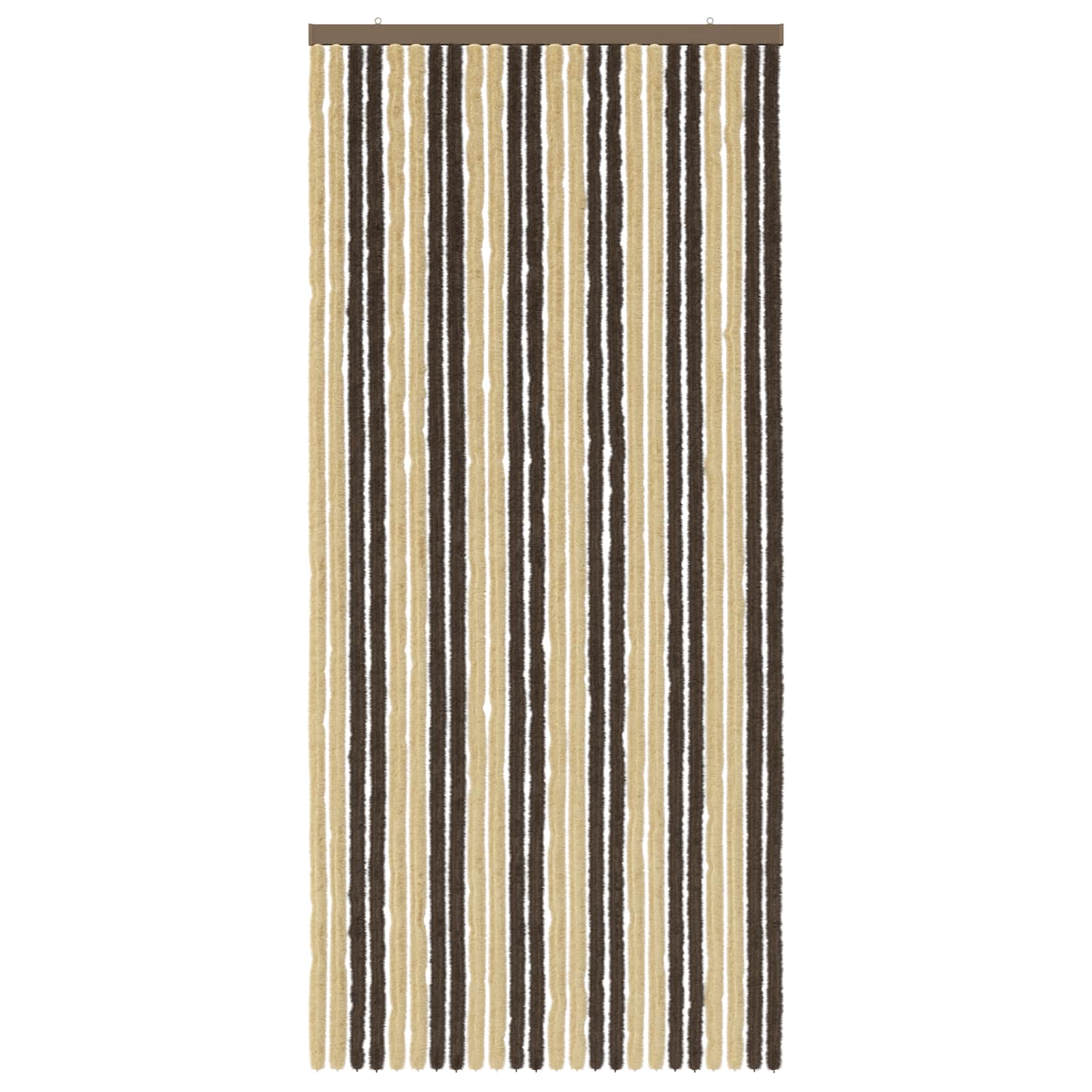 Insecten Gordijn Chenille Donkerbruin, Beige 100 x 220 cm image 3