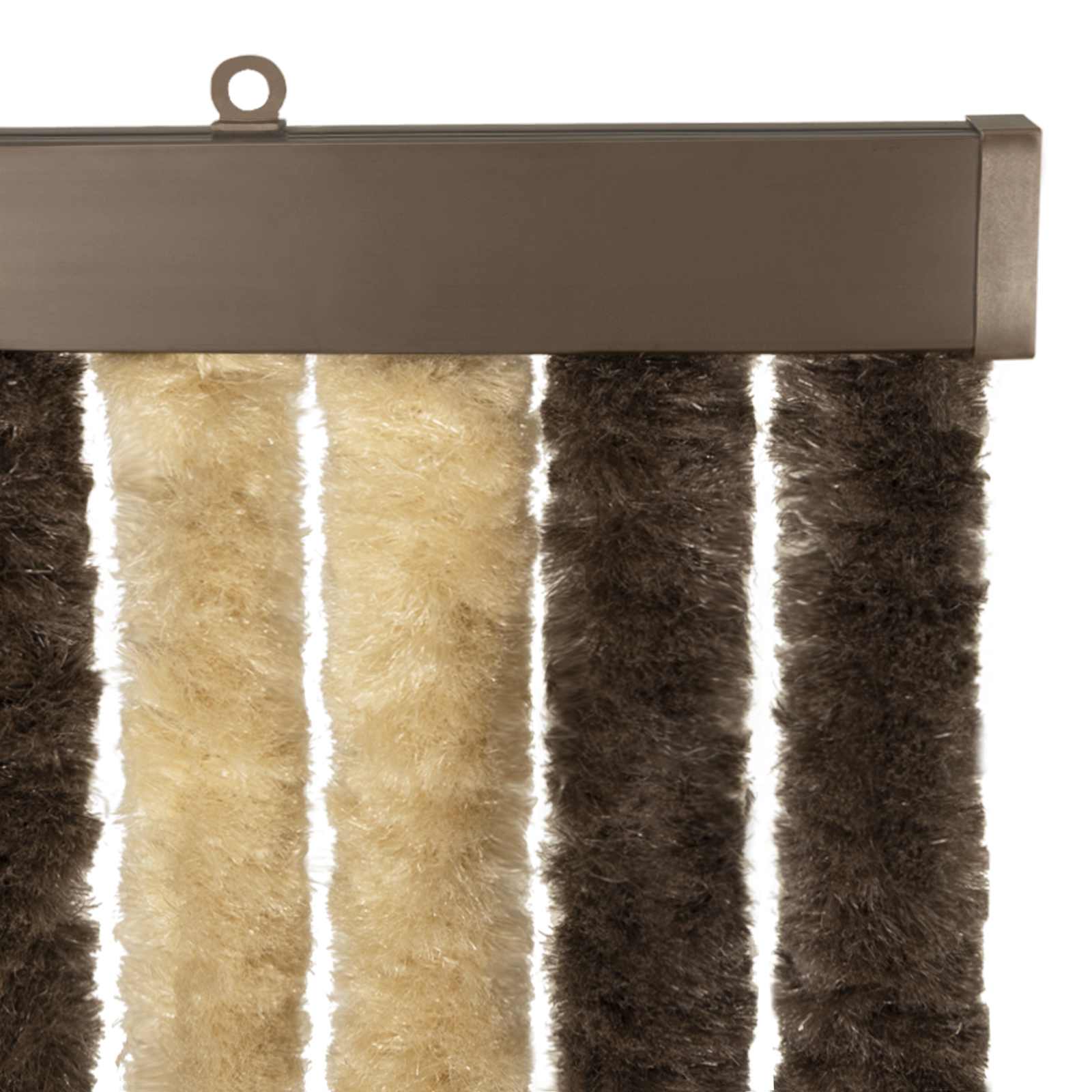Insecten Gordijn Chenille Donkerbruin, Beige 118 x 220 cm image 4