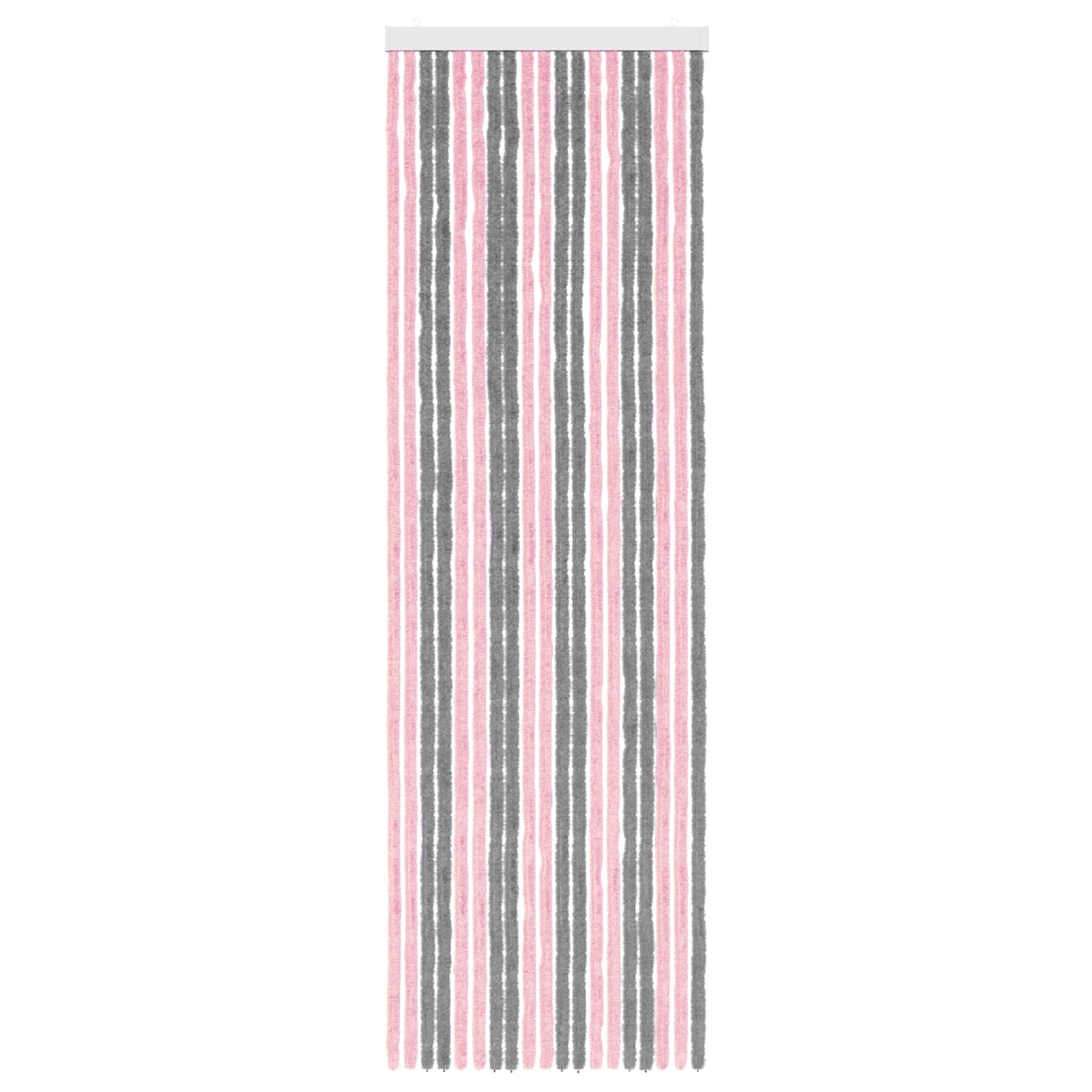 Insecten Gordijn Chenille Zilvergrijs en Roze 56 x 185 cm image 3