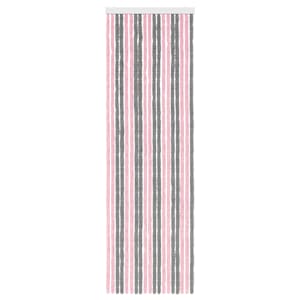 Záclona proti hmyzu Chenille Stříbrně šedá a růžová 56 x 185 cm - obrázek 3