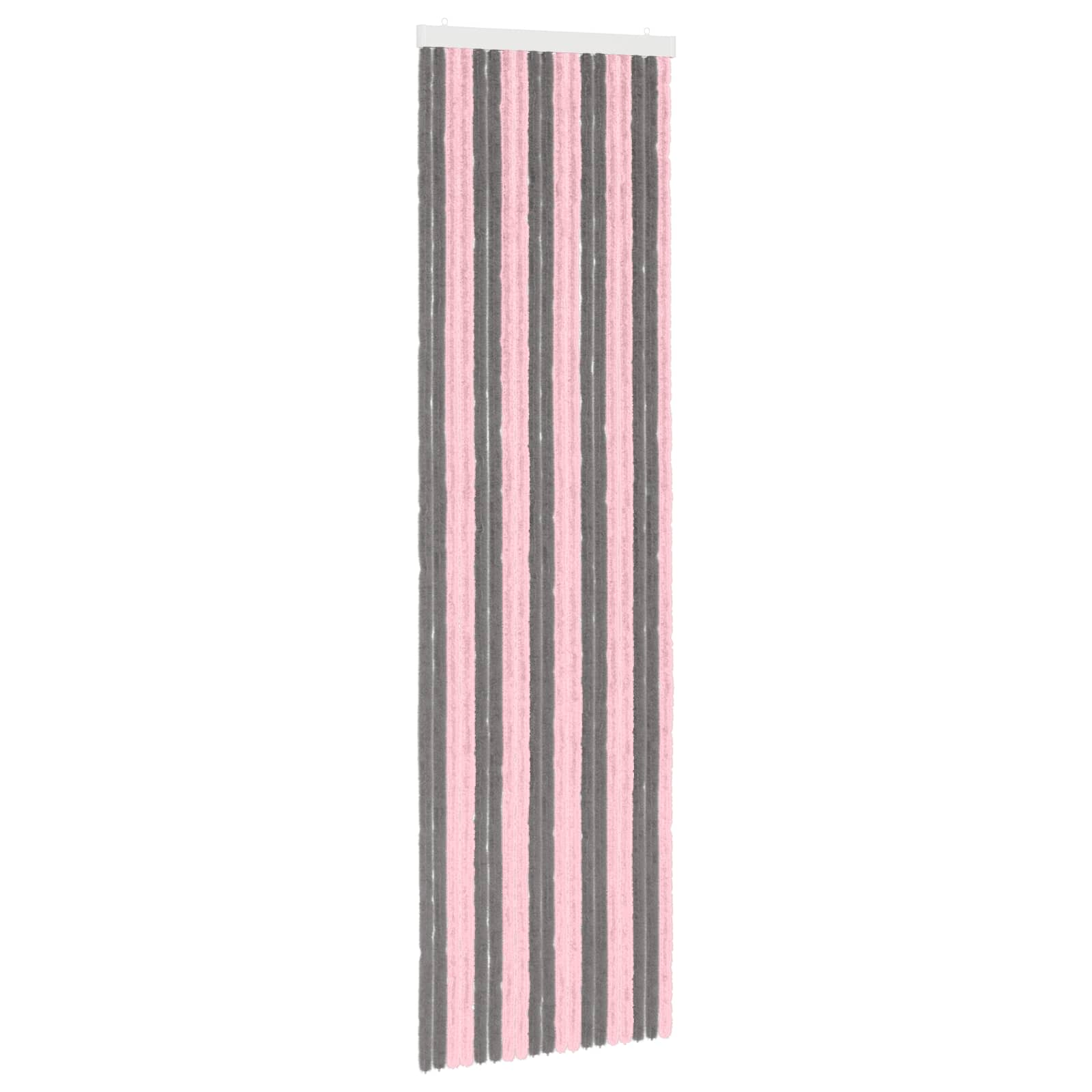 Insecten Gordijn Chenille Zilvergrijs en Roze 56 x 200 cm image 2