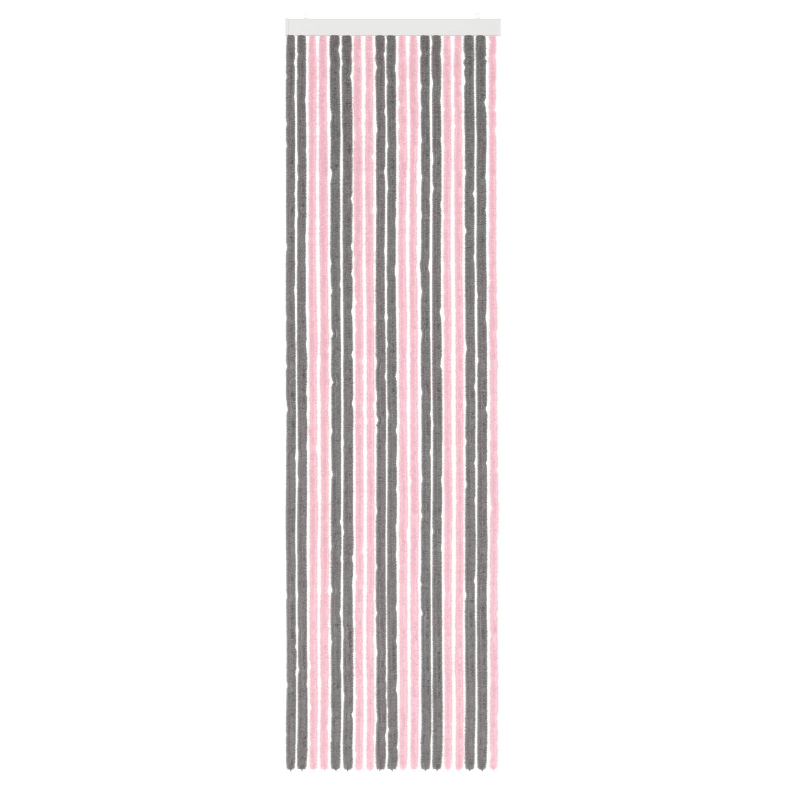 Insecten Gordijn Chenille Zilvergrijs en Roze 56 x 200 cm image 3