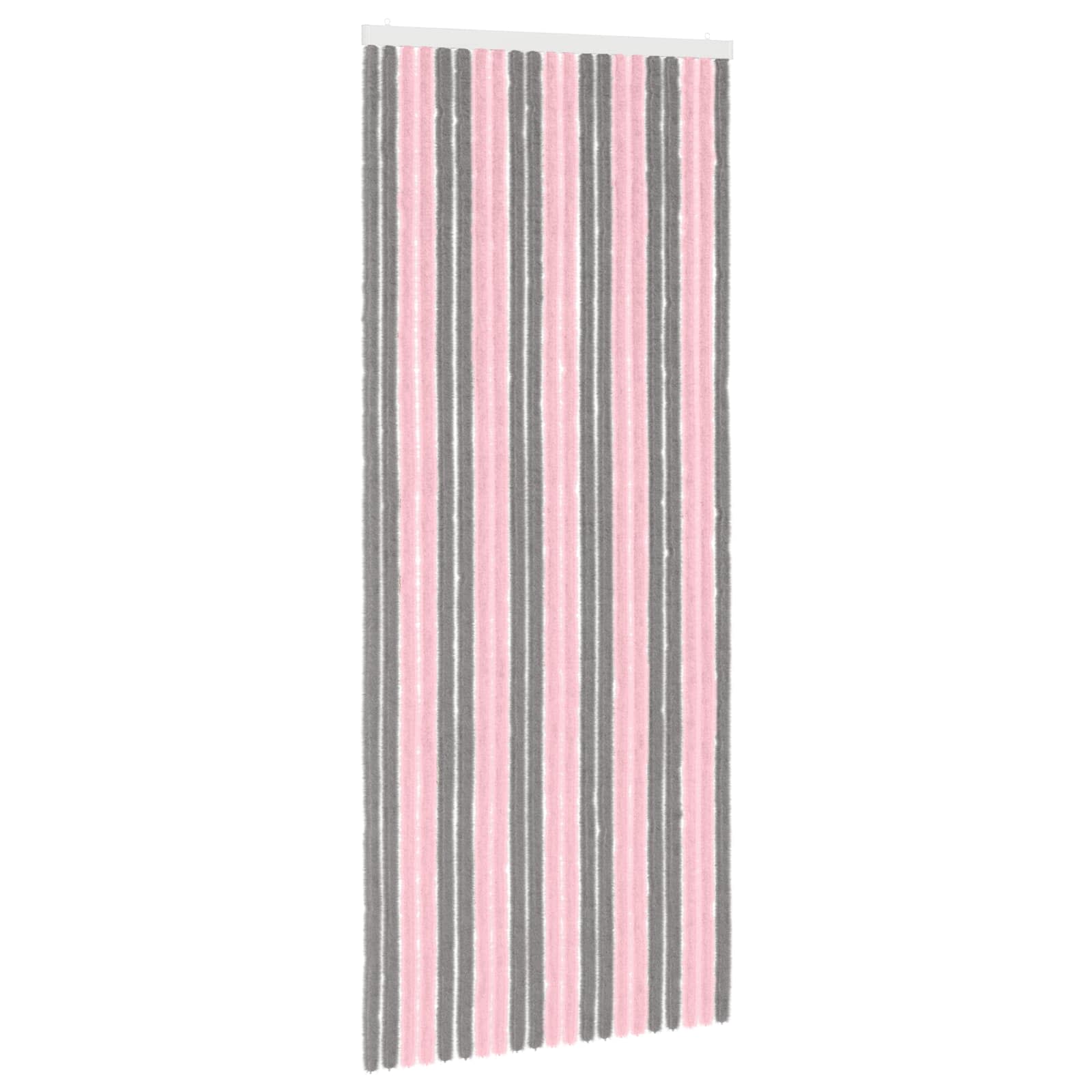 Insecten Gordijn Chenille Zilvergrijs en Roze 90 x 220 cm image 2