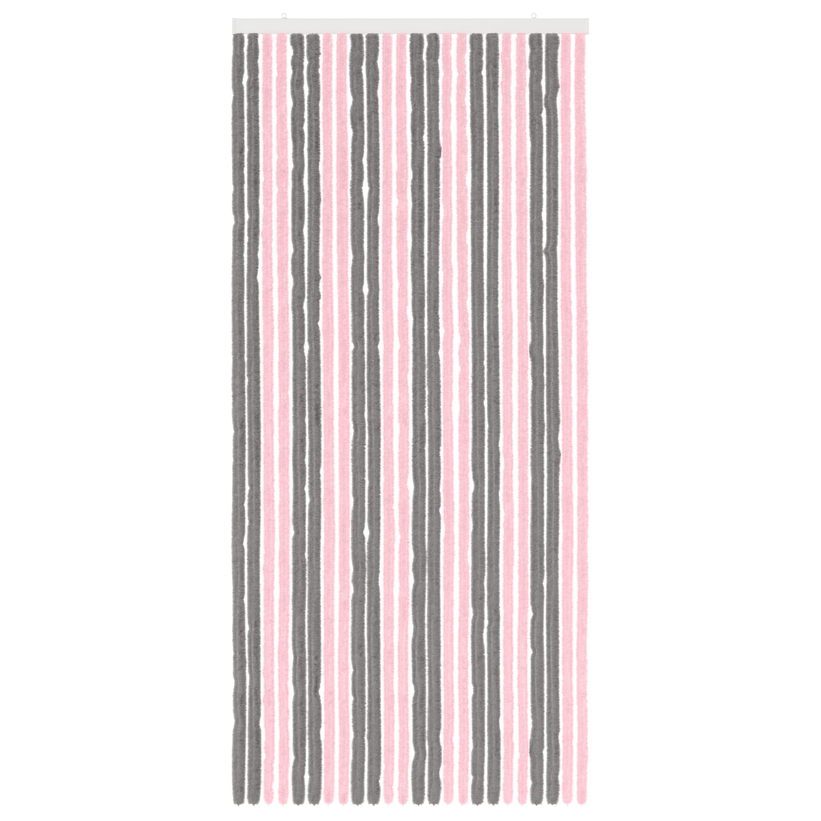Insecten Gordijn Chenille Zilvergrijs en Roze 100 x 220 cm image 3