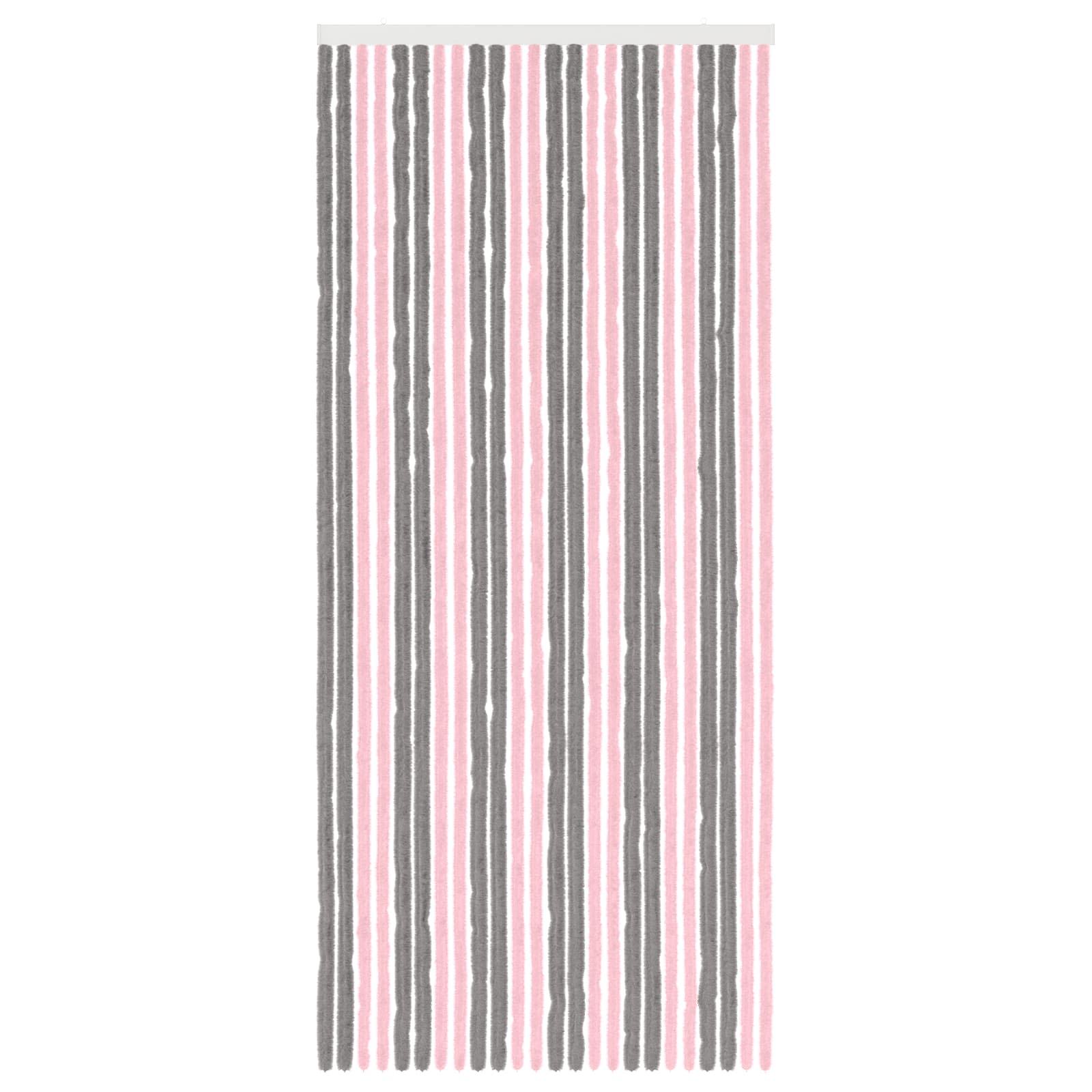 Insecten Gordijn Chenille Zilvergrijs en Roze 100 x 230 cm image 3