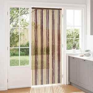 Zaslon proti insektom Chenille Rjava in bež 90 x 220 cm 100% PP